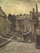 Vincent Van Gogh Backyards of Old Houses in Antwerp in the Snow (nn04) Sweden oil painting reproduction